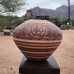 This beautiful Navajo pot created by "Vangie" in '08 will be offered at auction.
